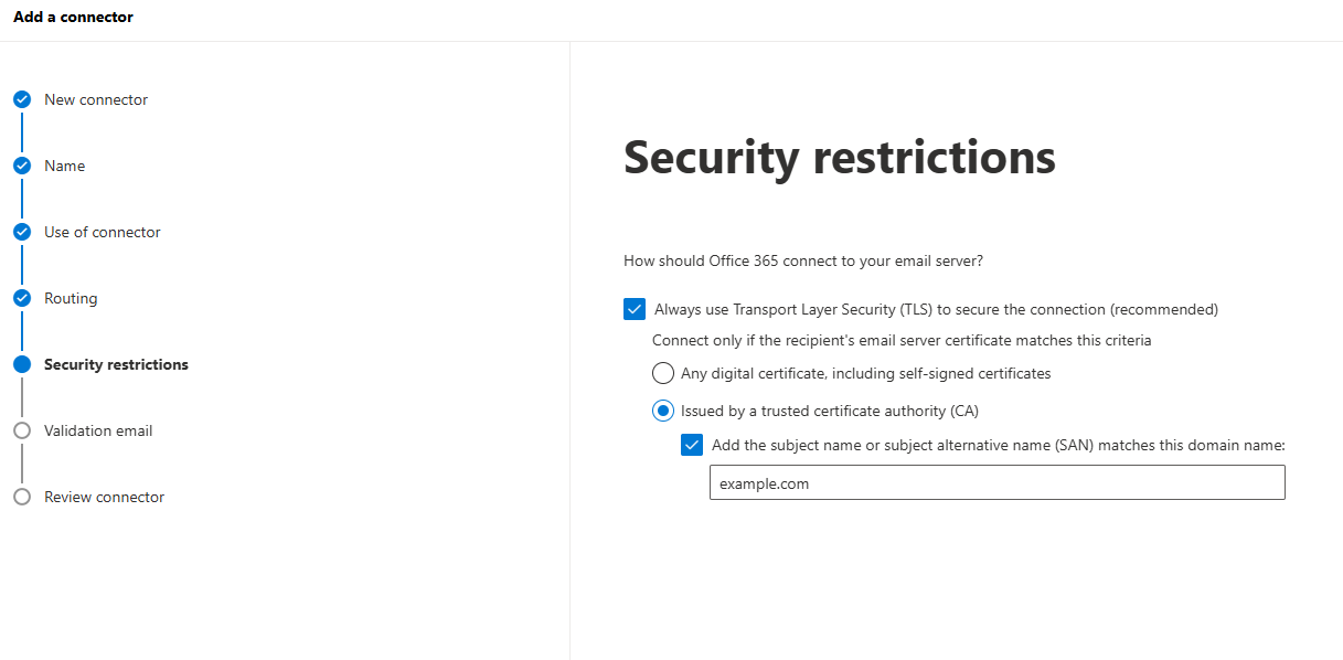 Requesting TLS encryption