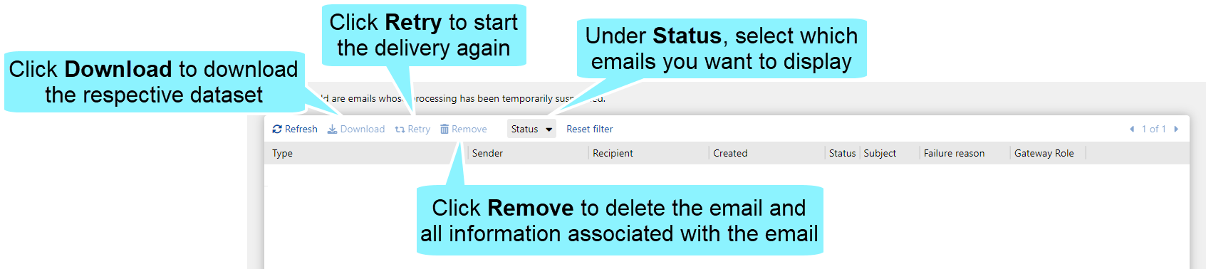 Emails on hold