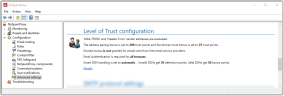 Level of trust configuration