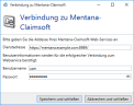 Verbindung zum Mentana-Claimsoft-Webservice