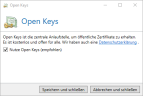 Den Open Keys Web Service nutzen