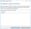 Selecting a domain