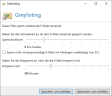 Configuring the greylisting options