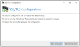 Default values for the SSL/TLS configuration