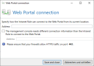 Connection to the Web Portal