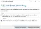 Verbindung zum Webportal