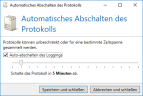 Automatisches Abschalten des Loggings