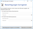 Berechtigungen in der Datenbank korrigieren
