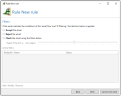 Filter settings of the rule