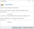 Konfigurieren der Greylisting-Optionen Konfigurieren der Greylisting-Optionen