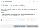 Verbindung zum Webportal Verbindung zum Webportal