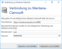 Verbindung zum Mentana-Claimsoft-Webservice Verbindung zum Mentana-Claimsoft-Webservice