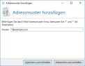 Ein Muster für die Absenderadresse angeben Ein Muster für die Absenderadresse angeben