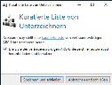 Die kuratierte Liste von ARC-Unterzeichnern