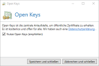 Den Open Keys Web Service nutzen Den Open Keys Web Service nutzen